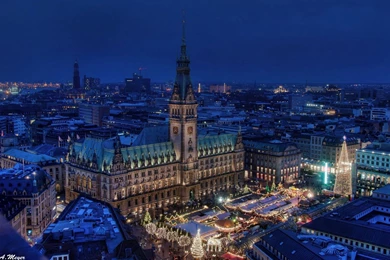 Belgium City At Night   Wallpaper.