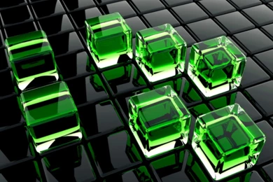 Green Cubes Wallpapers   7506