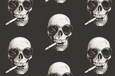 Bad Ass Skull With Shaes And Smokes Android Wallpapers   Black ...