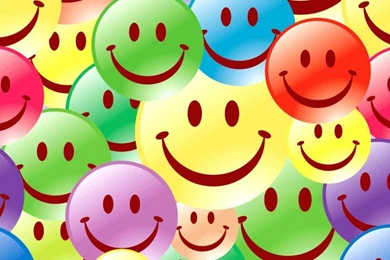 COLOURFUL SMILEYS WALLPAPER   (