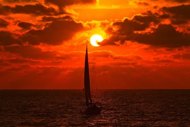 Sunsets: Sunset Sailing Ocean Golden Sky Sunsets Nature Sun Orange ...