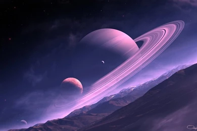 Outer Space Stars Explosions Planets Dual Screen Destruction Dust ...