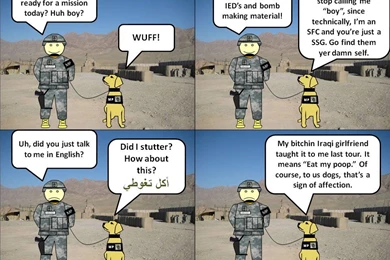 PowerPoint Ranger   Comics   Military Police Dog (2011 04 05)