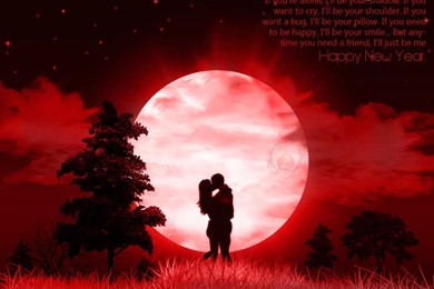 Happy New Year 2014 couple love quotes wallpapers