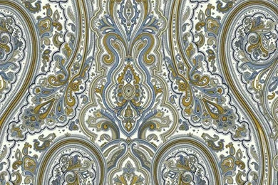 Paisley Wallpapers In Blue And Gold Design By York Wallcoverings ...
