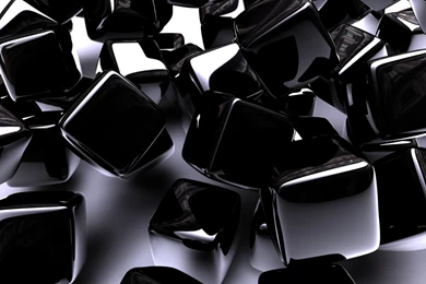 Wallpapers Black, Cube, Shiny Cubes.