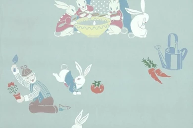 1930's Vintage Peter Rabbit Children's Wallpapers   Peter Rabbit ...