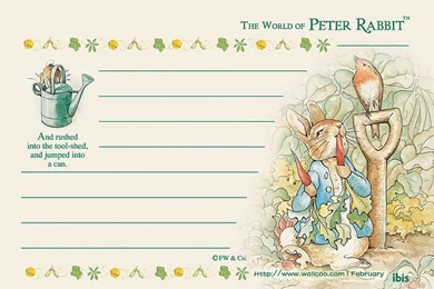 Petter Rabbit Letter Paper Backgrounds 7   Wallcoo.net