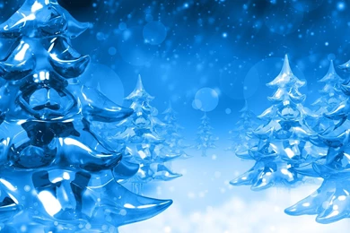 3d View Ice Trees Christmas Hd Wallpapers   (