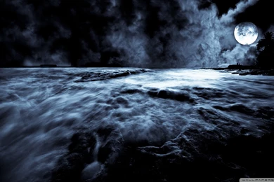 Full Moon Beach HD Desktop Wallpapers : High Definition ...