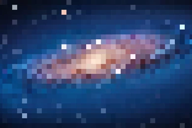 Pixel Version Of Andromeda Galaxy Wallpapers From OS X Lion