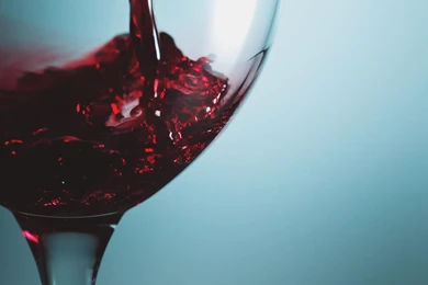 Wine Red Glass Macro