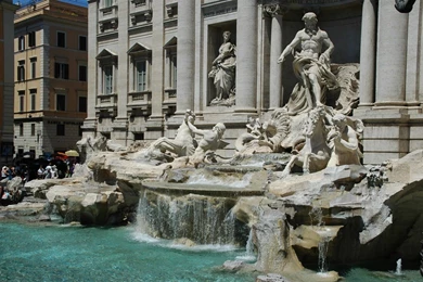 Trevi Fountain, Rome, Italy / FCO Rome   Trevi Fountain Detail 03 ...