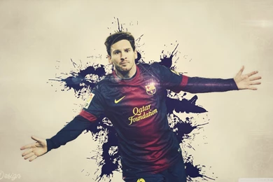 Lionel Messi 2015 Barcelona Hair Style 4K Wall
