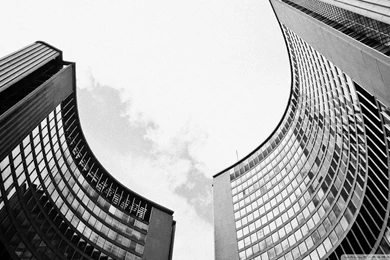 Black And White Cityscapes Toronto Flat Wallpapers