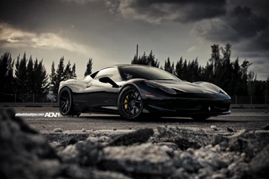 Flat Black Ferrari Wallpapers   Image