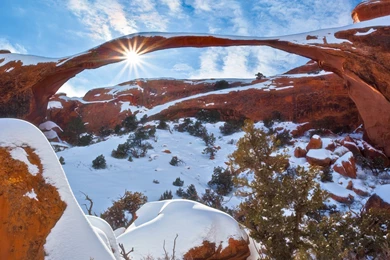 Winter Arches National Park Utah National Park Wallpapers ...