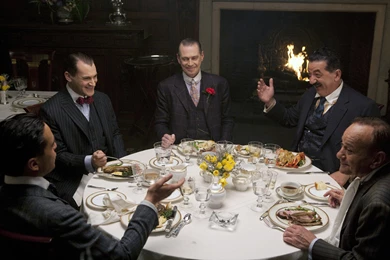 Boardwalk Empire Steve Buscemi Nucky Dinner Table Laugh Michael ...