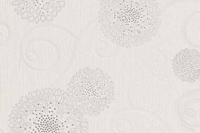 Floral Fireworks Wallpaper, White, Double Roll   Transitional ...