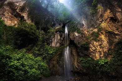 Waterfalls Waterfall Autumn Forest River Hd Backgrounds ...