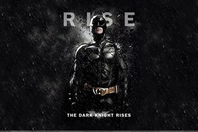 The Dark Knight Rises – Christian Bale As Batman And Black Rainy ...