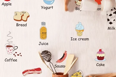 Aliexpress.com : Buy Free Shipping Creative Cute Food Wallpapers ...