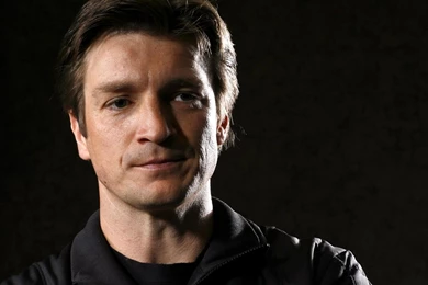 Nathan Fillion Brunette Actor Face Wrinkles