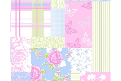 Pollyanna Sky Blue Pink Patchwork Wallpapers By Coloroll M0720