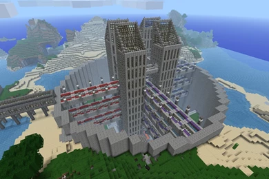 Download Wallpapers 1920x1080 Minecraft, House, Water, Cubes Full ...