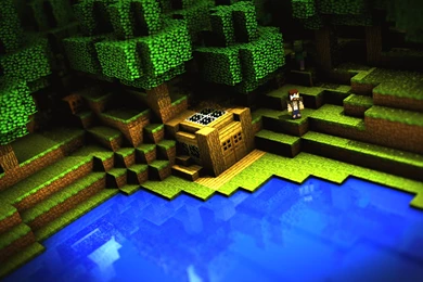 Minecraft Wallpapers Little Lake House