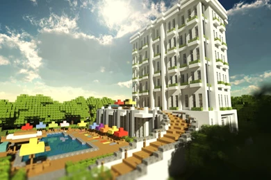 Wallpapers Modern House Epic Minecraft City Gates 1280x720 ...