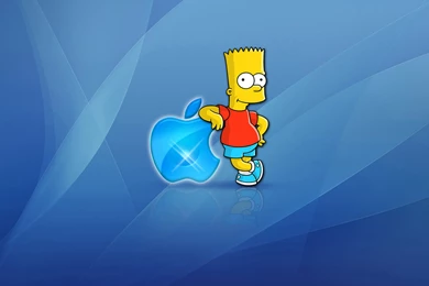 Widescreen simpsons_wallpaper_apple