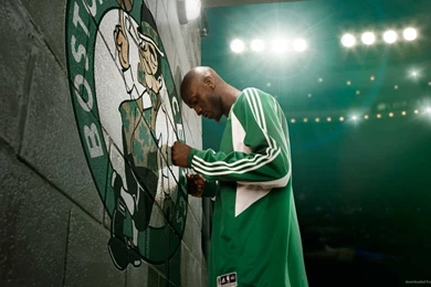 Boston Celtics Logo And Kevin Garnett Wallpapers For iPhone 3G/3GS