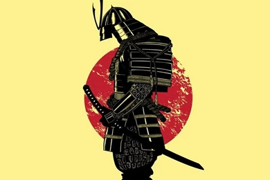 The Samurai Drawn Art iPad Wallpapers Download