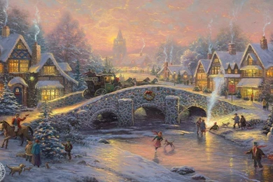 Thomas Kinkade Autumn Wallpapers Phone