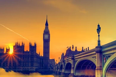 UK Sunset Big Ben Bridge iPhone 5s Wallpapers Download