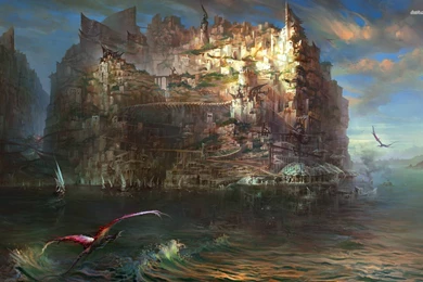 Dragon Flying Towards The Kingdom Wallpapers » WallDevil   Best ...