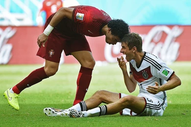 Portugal Vs Thomas Muller Pepe Germany World Cup 2014 Images