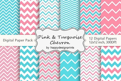 Pink Turquoise Chevron Pastel Wallpapers By Happydesignprints