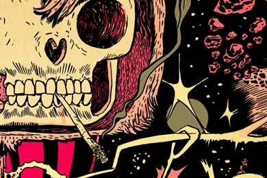 Download Wallpapers 3840x1200 Rabbit, Skull, Viscera, Space, Ship ...