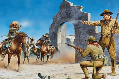 1920x1080 The Mexican War, The Rebels, Art, Skirmish, Soldiers ...