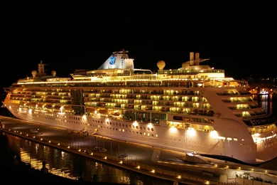 Titanic Ship In Sea At Nigh HQ Wallpapers