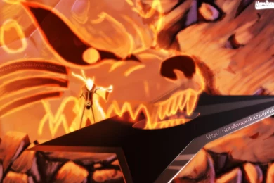 Naruto With Nine Tail Kyubi Power 1232590 Wallpapers   (