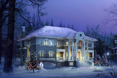 Snow House Desktop Wallpapers ~ Toptenpack.com