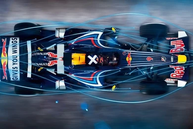 Blue Light Red Bull F1 Car Wallpapers