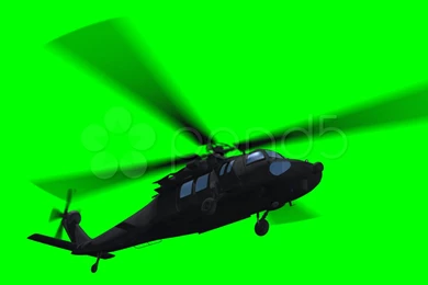 Helicopter Flying On Green Screen Stock Video 000877314