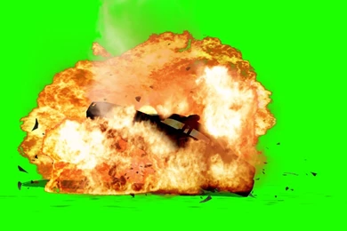 Police Car Explodes   Big Fire Explosion   Green Screen Effects ...