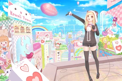 Download Kawaii Town Wallpapers 1600x1200