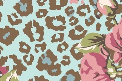 Blue Pink Leopard Print Floral Iphone Phone Backgrounds Lock Screen ...