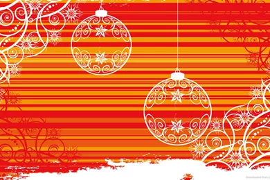 Download 1366x768 Orange Stripes And White Balls Wallpapers